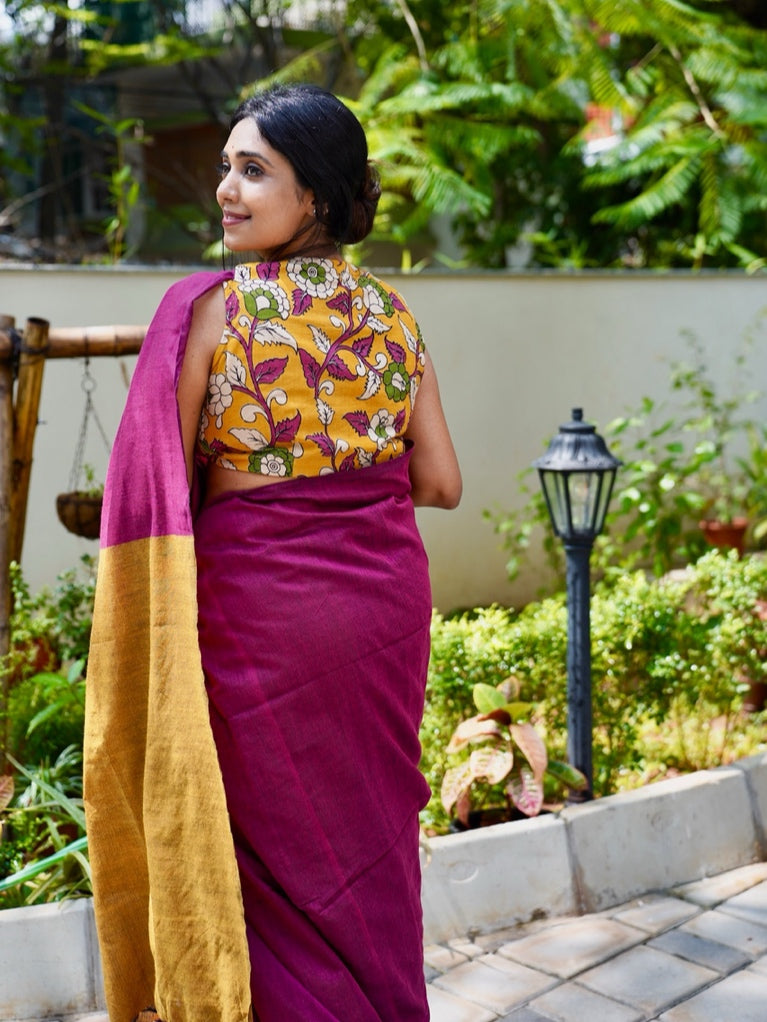 Close Neck Kalamkari Blouse