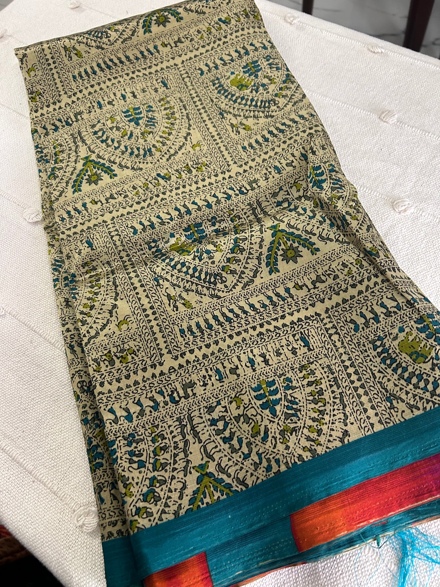 Sugarcane/Coconut Fiber Saree.