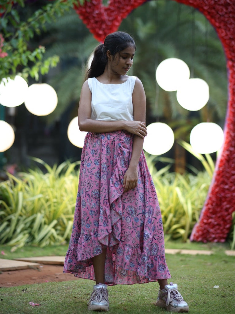 Florence Floral Skirt Top Pink