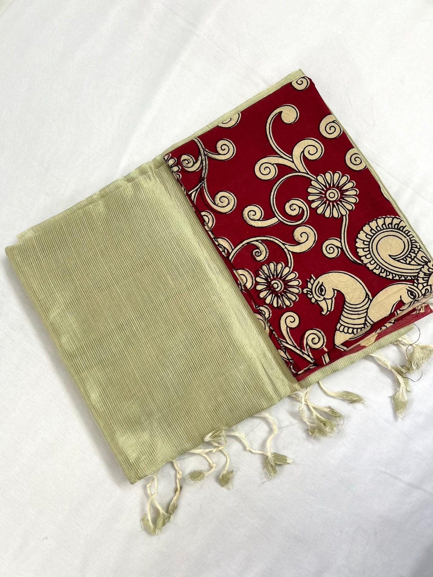 Mangalagiri Plain Silk Cotton Saree I