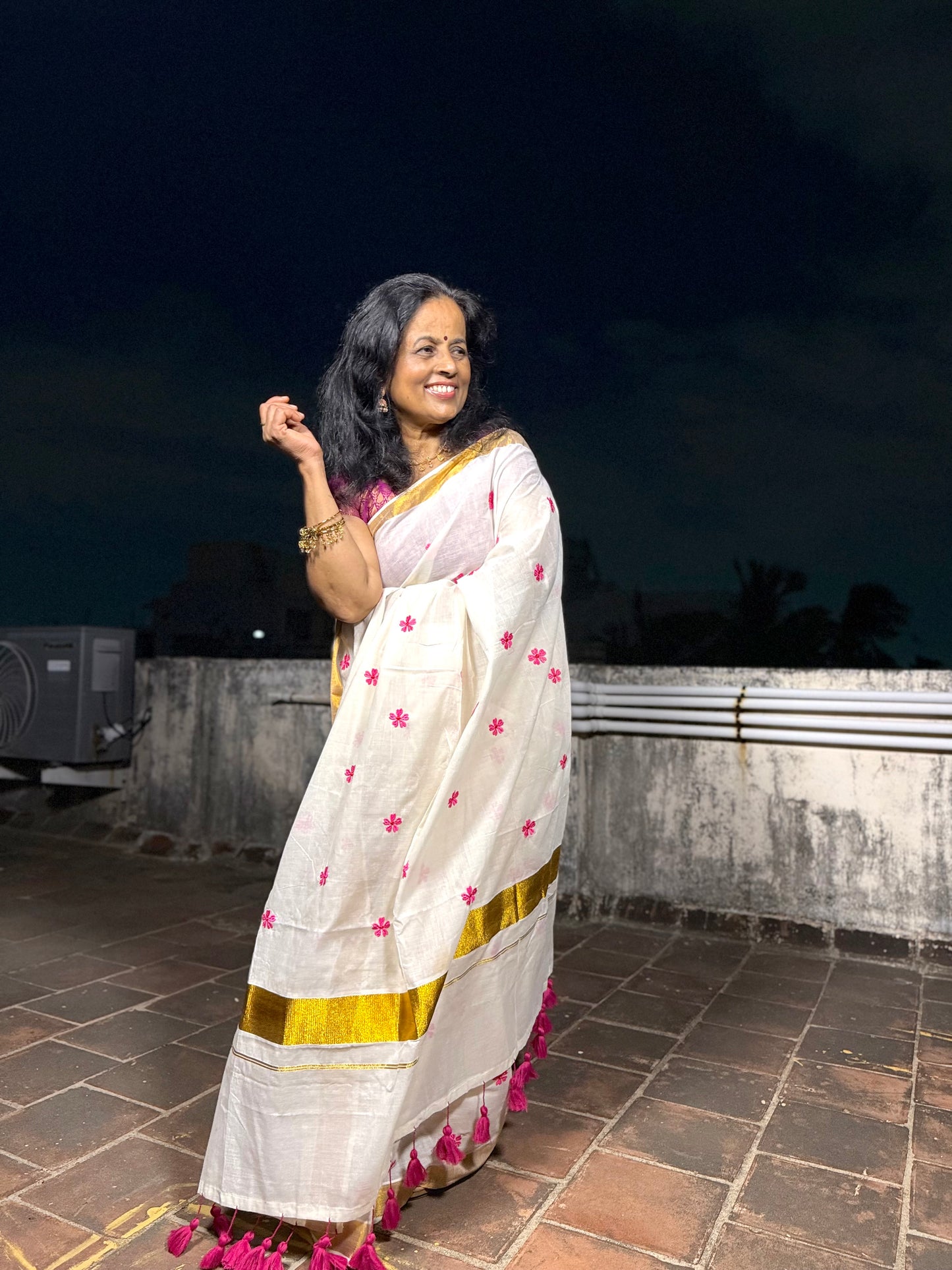 Offwhite Onam Sarees
