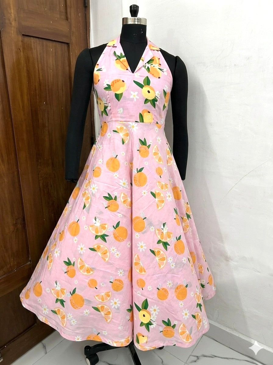 Amalfi Citrus Bloom Cotton Dress