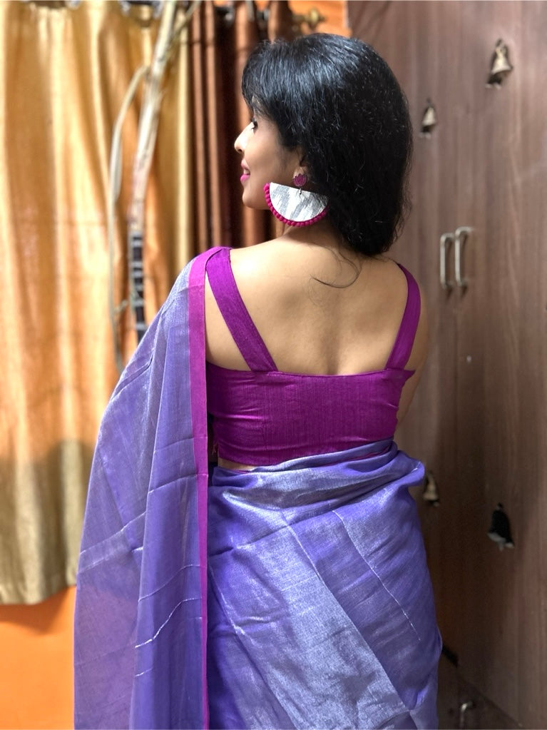 Tissue Saree Lavender