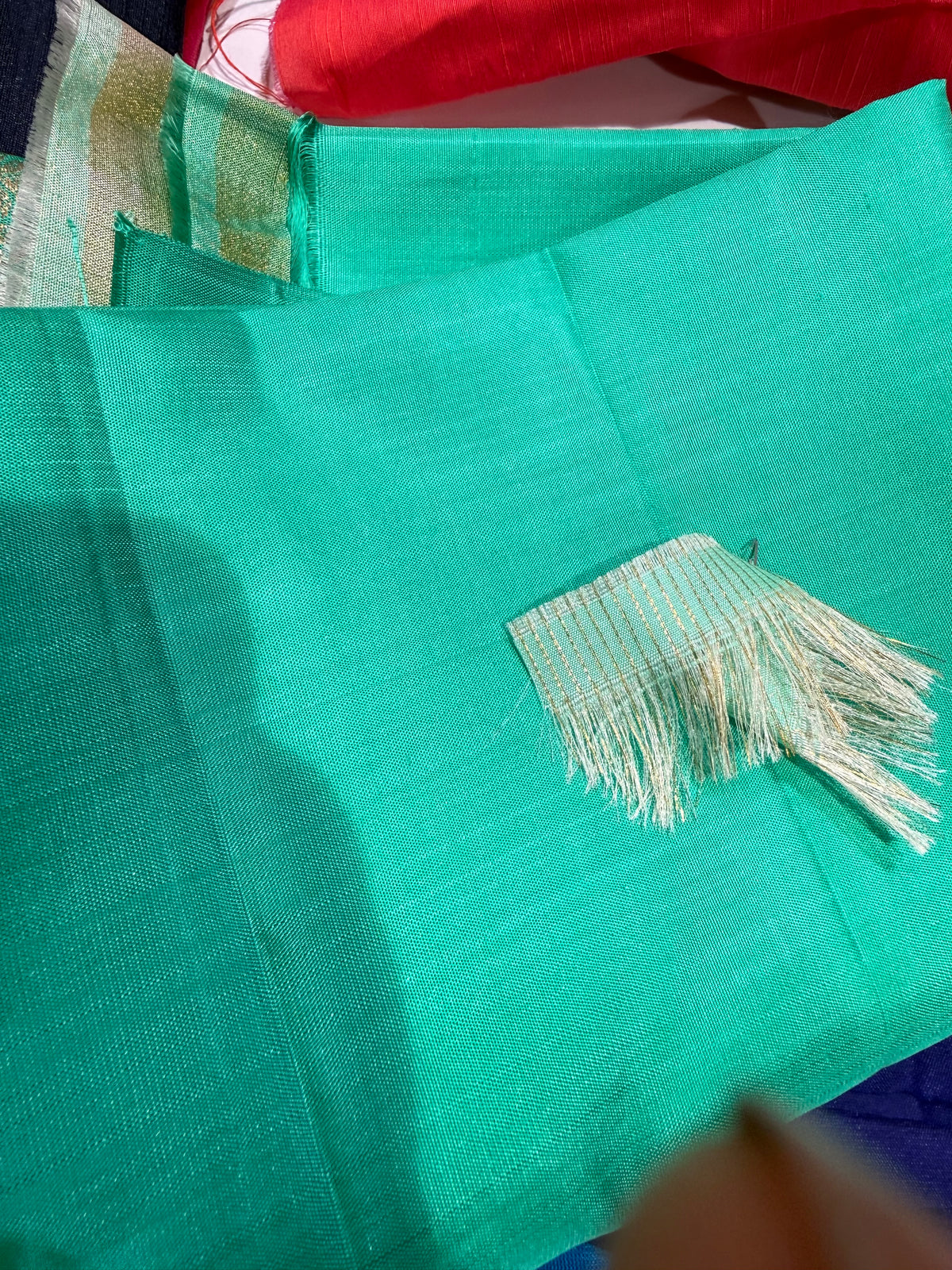 Nira Colourful Mul Saree with Zari Border