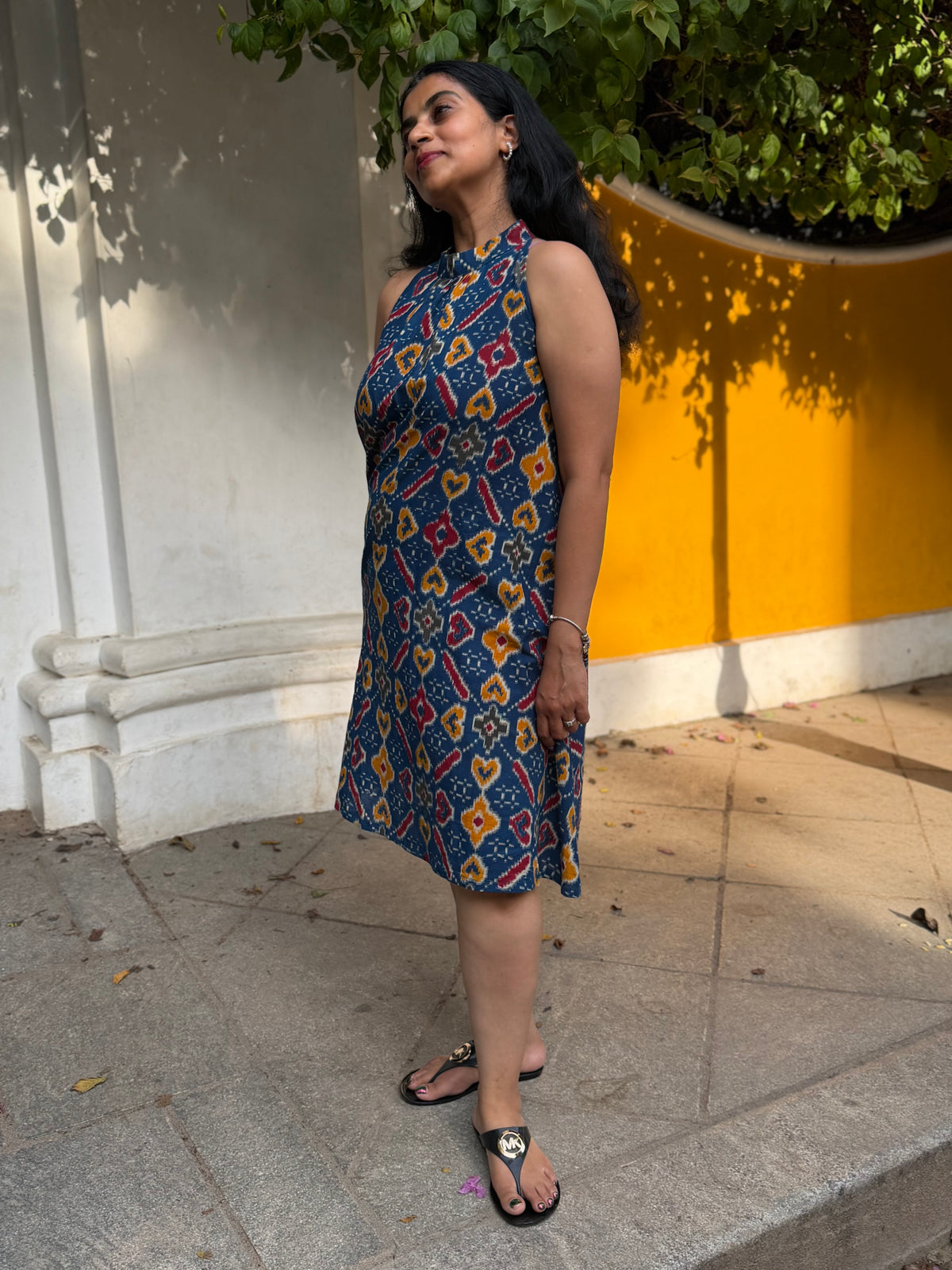 The Valencia Cotton Halter Neck Knee Length