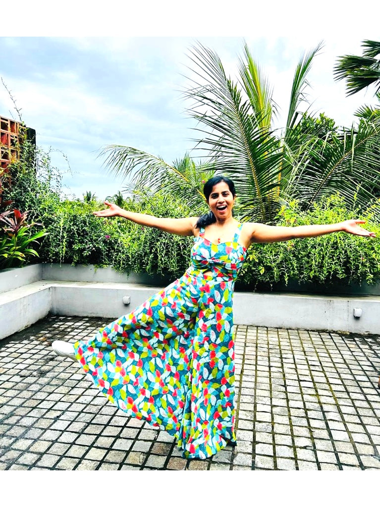 Tuta Floral Jumpsuit Green
