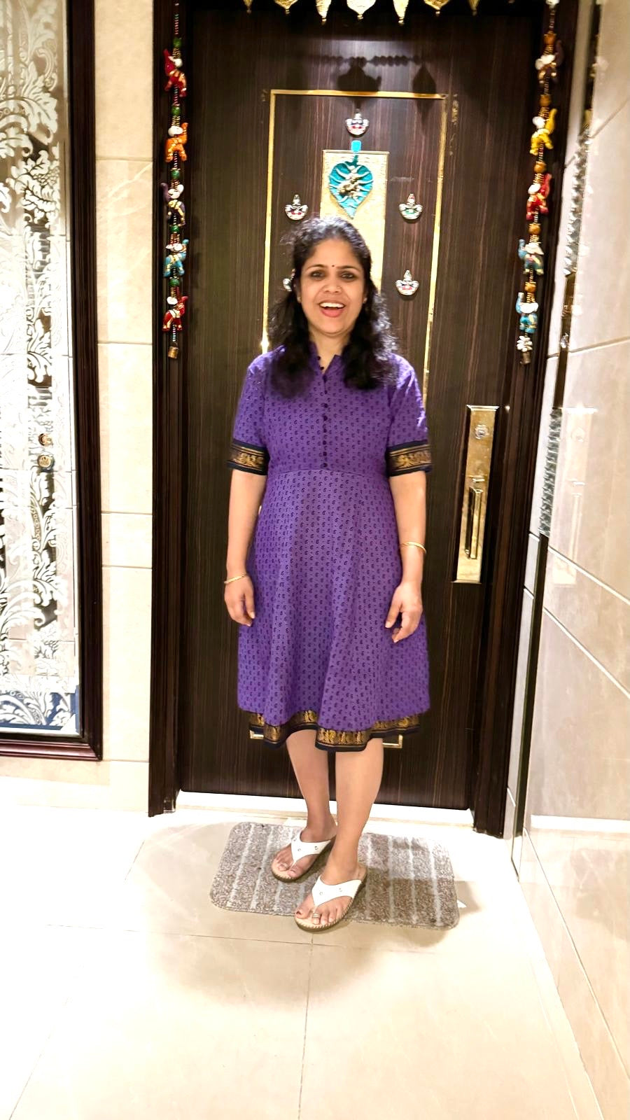 Chettinadu Sungudi Knee Length Dress Seattle Store