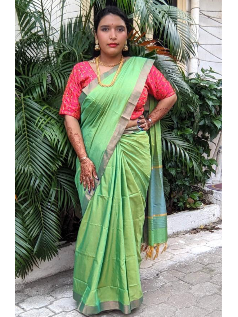 Ahana Soft Silk Saree Green -
