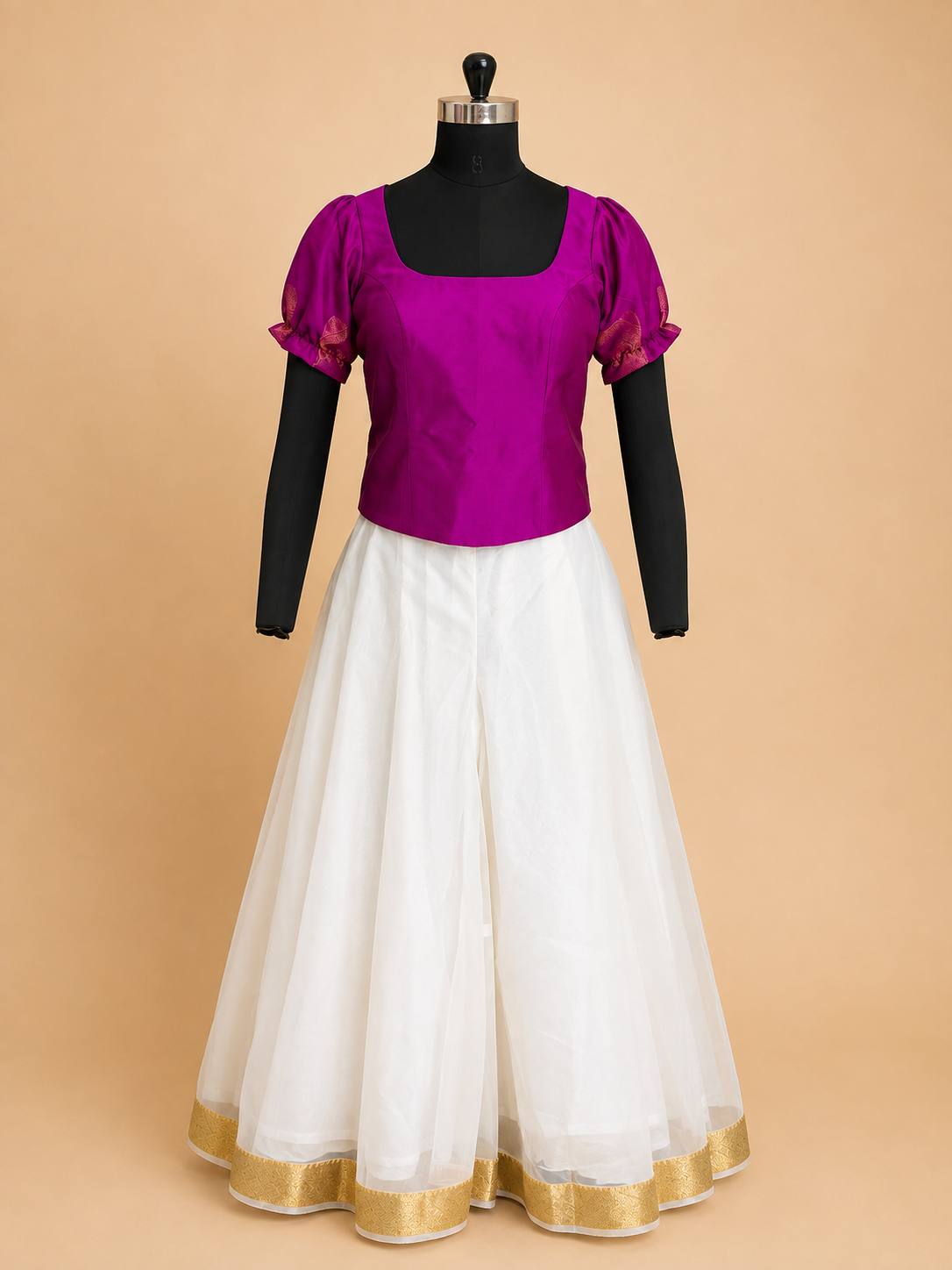 Sleeves Corsets and  Cream pant