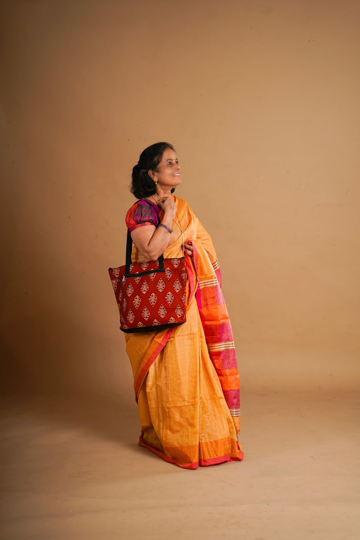 Yellow Semi Tissue Saree