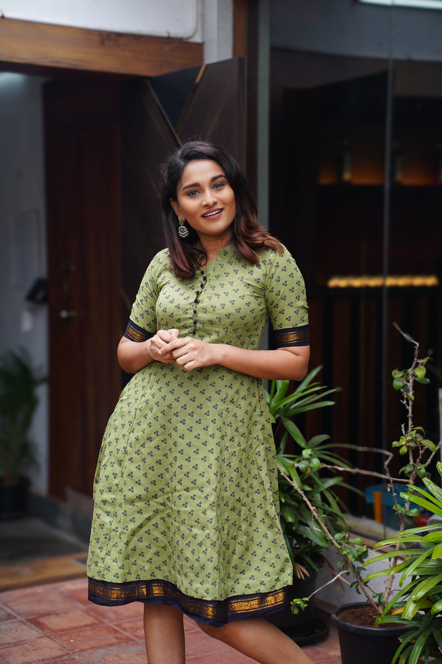 Chettinadu Sungudi Midi Dress