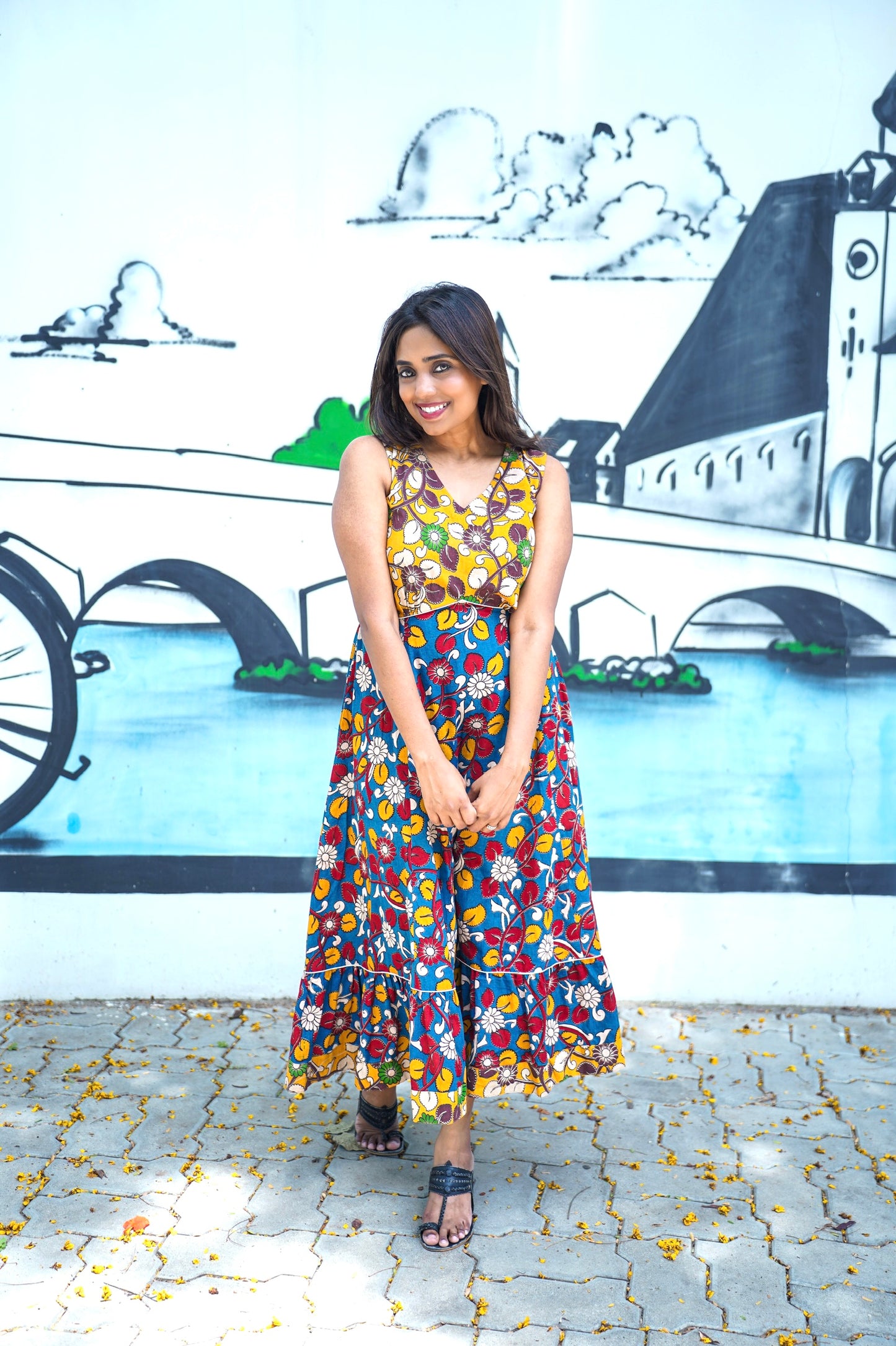 Burano Fusion Dress with florals