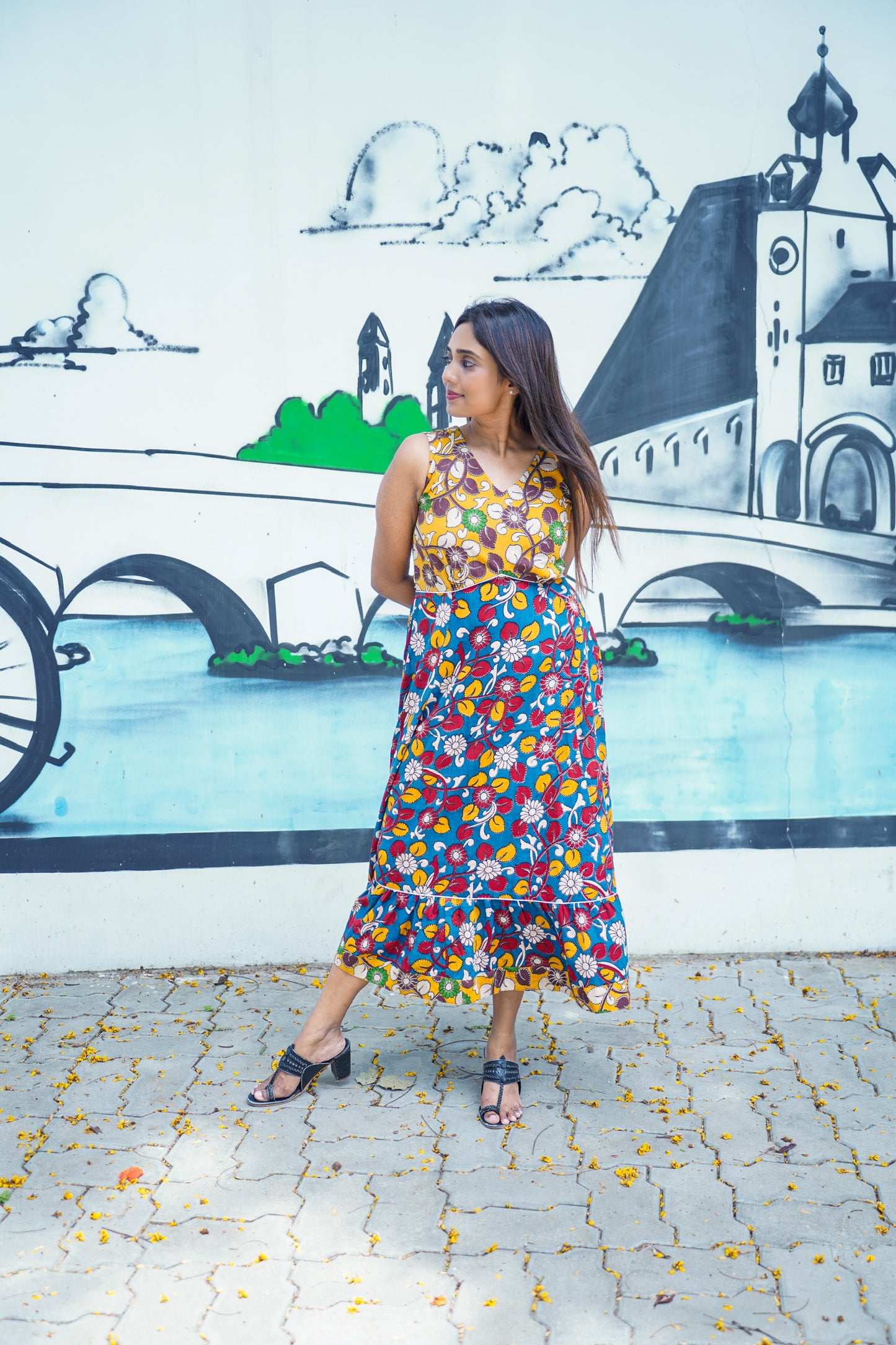 Burano Fusion Dress with florals