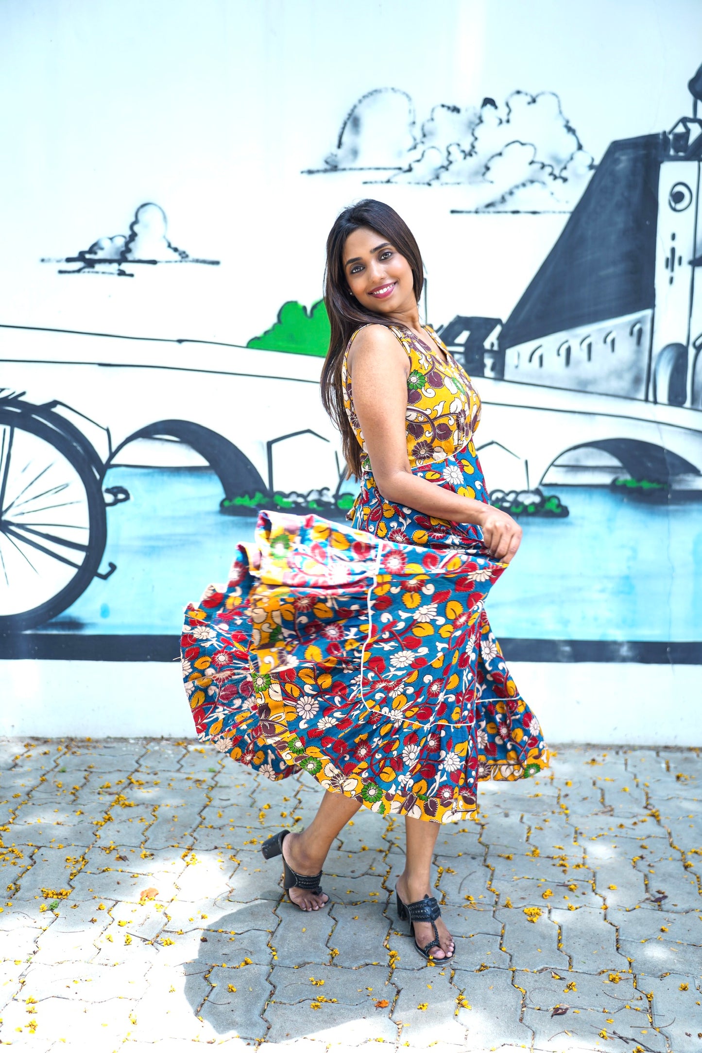 Burano Fusion Dress with florals