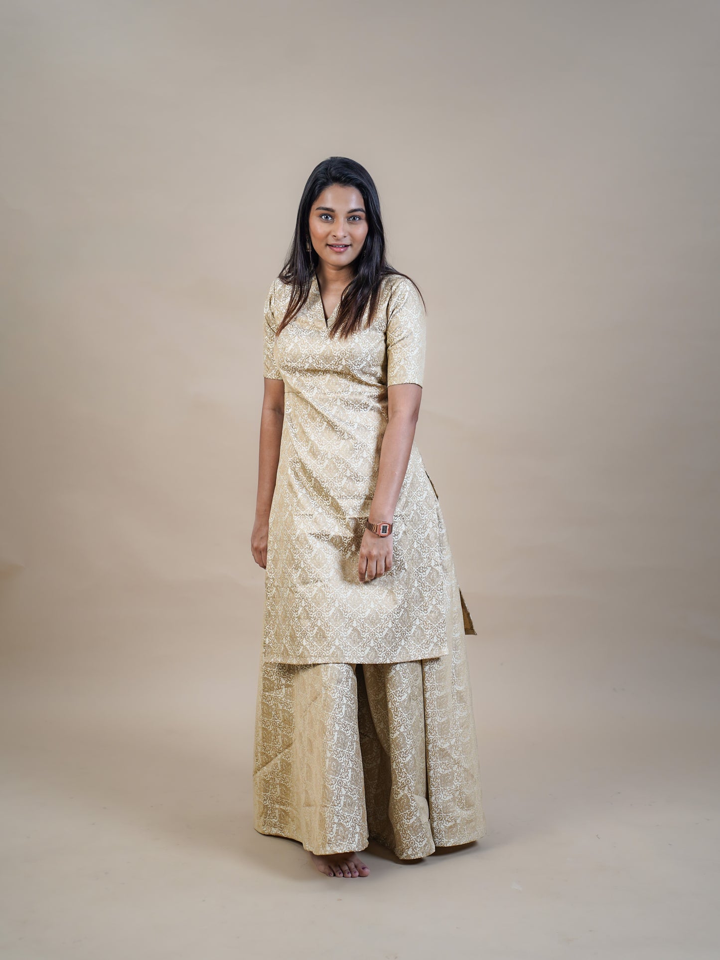 Semi Brocade Palazzo Top and Bottom