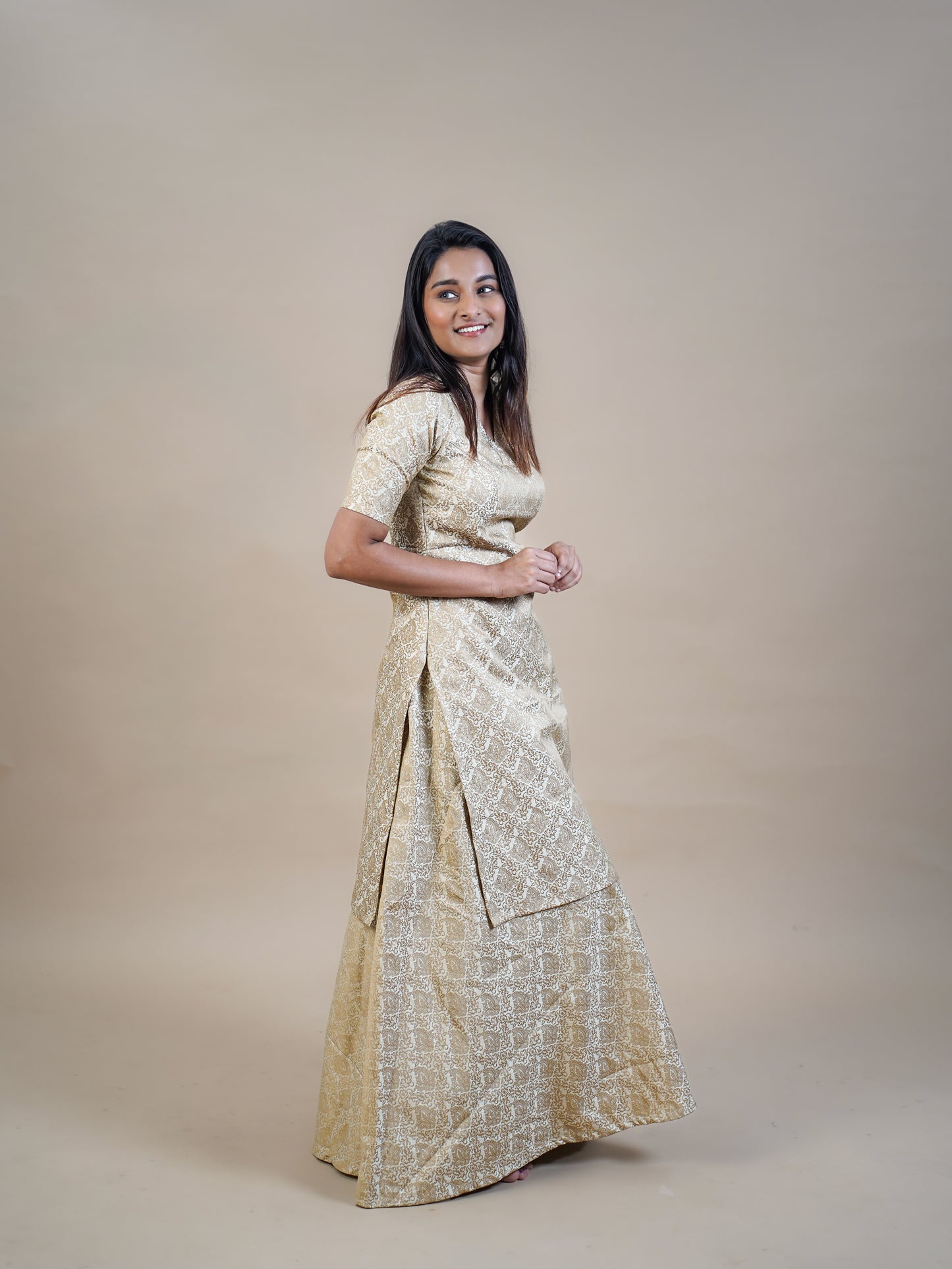 Semi Brocade Palazzo Top and Bottom