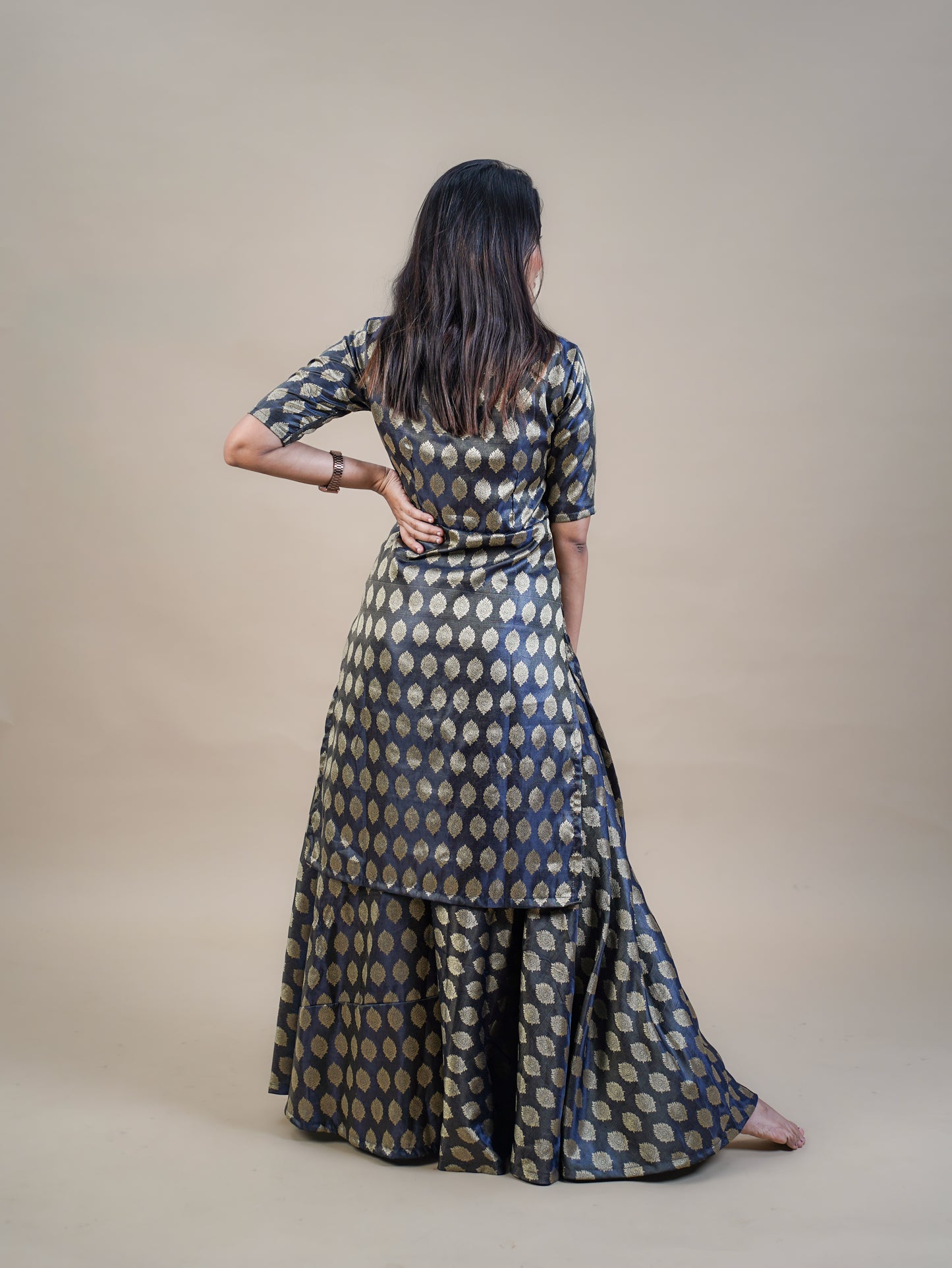 Semi Brocade Palazzo Top and Bottom