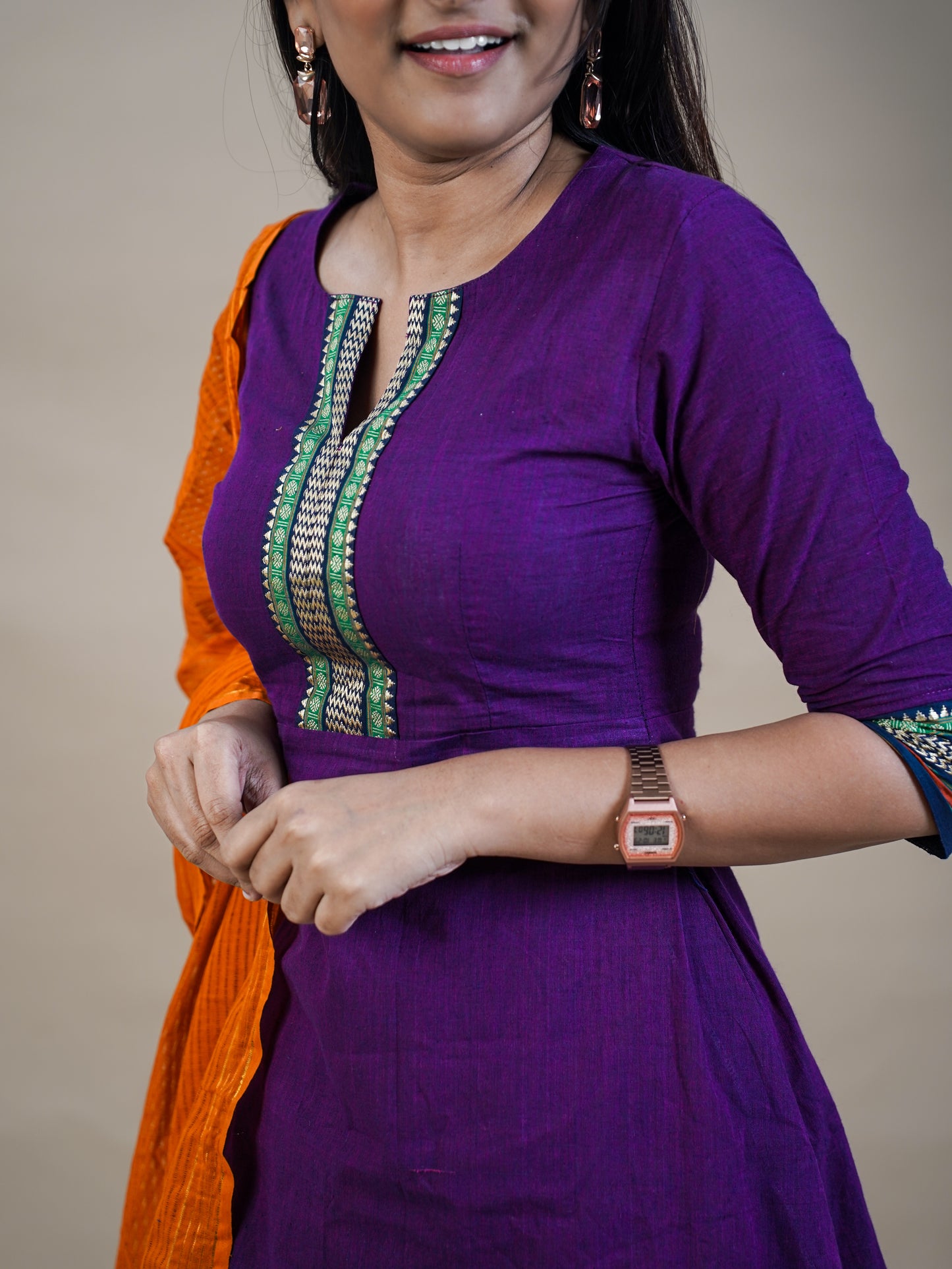 Mangalagiri Kurta Set with Dupatta