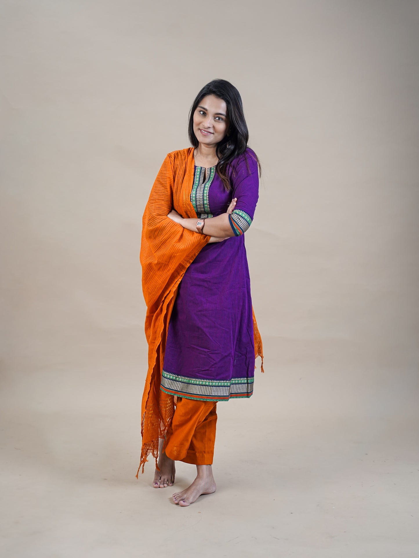 Mangalagiri Kurta Set with Dupatta