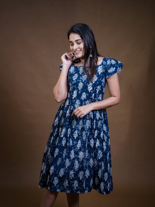 Indigo mini dress