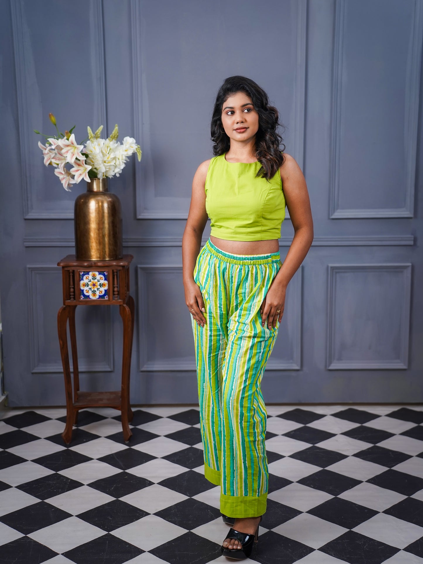 Palm Springs Stripe set Lime