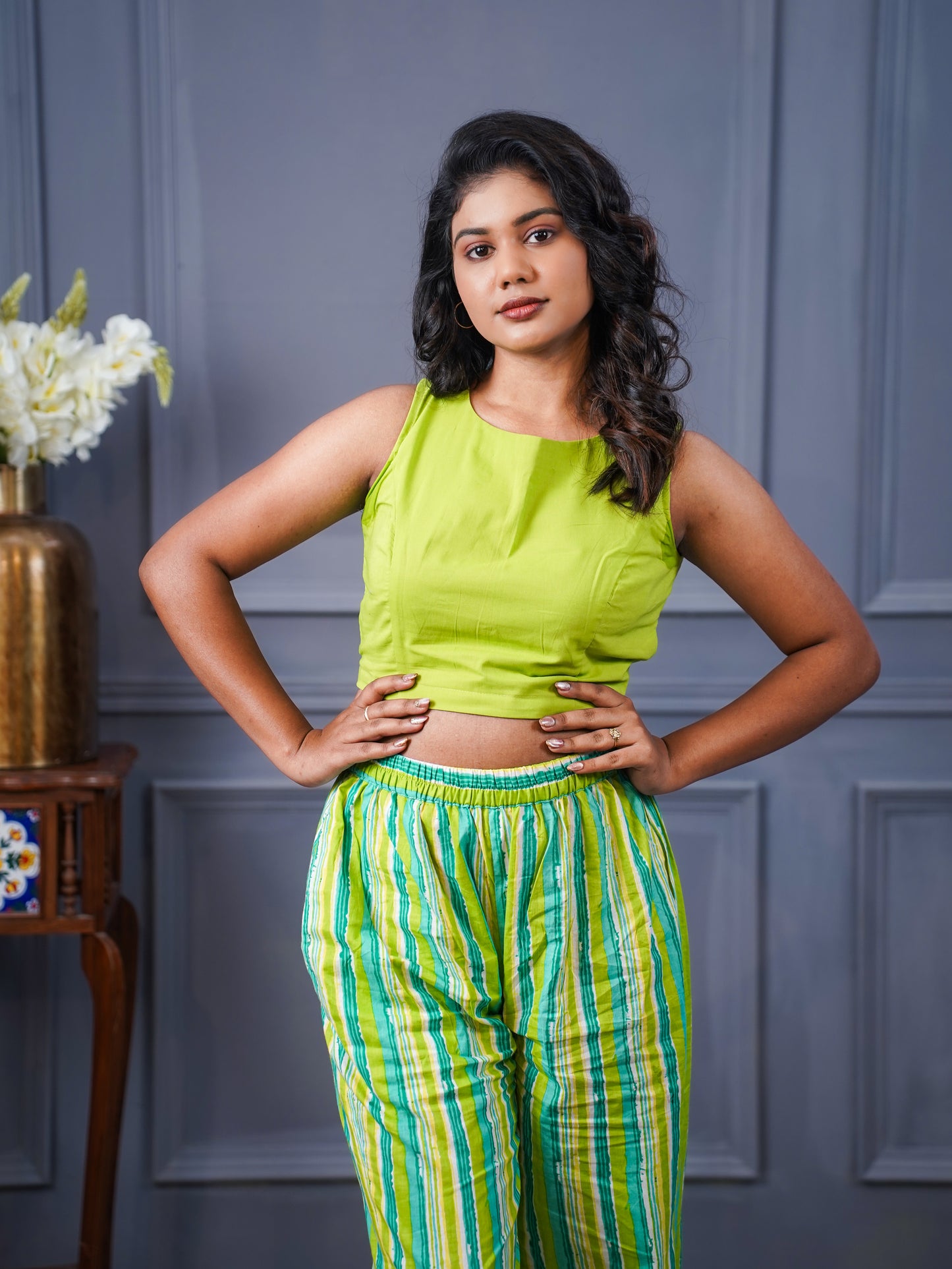 Palm Springs Stripe set Lime