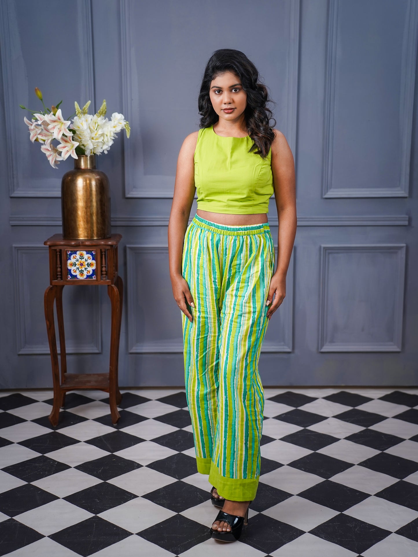 Palm Springs Stripe set Lime