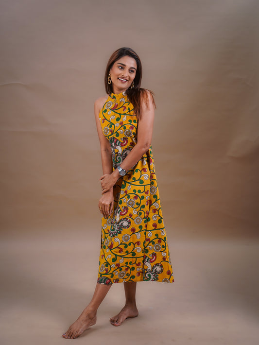 The Valencia Cotton Halter Neck Dress