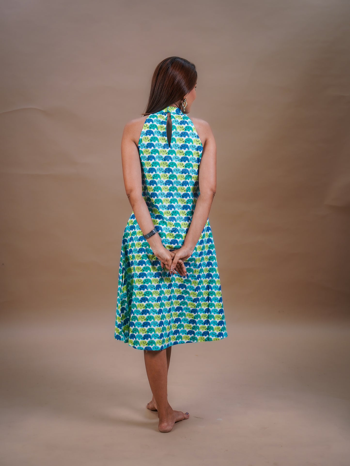 The Valencia Cotton Halter Neck Dress
