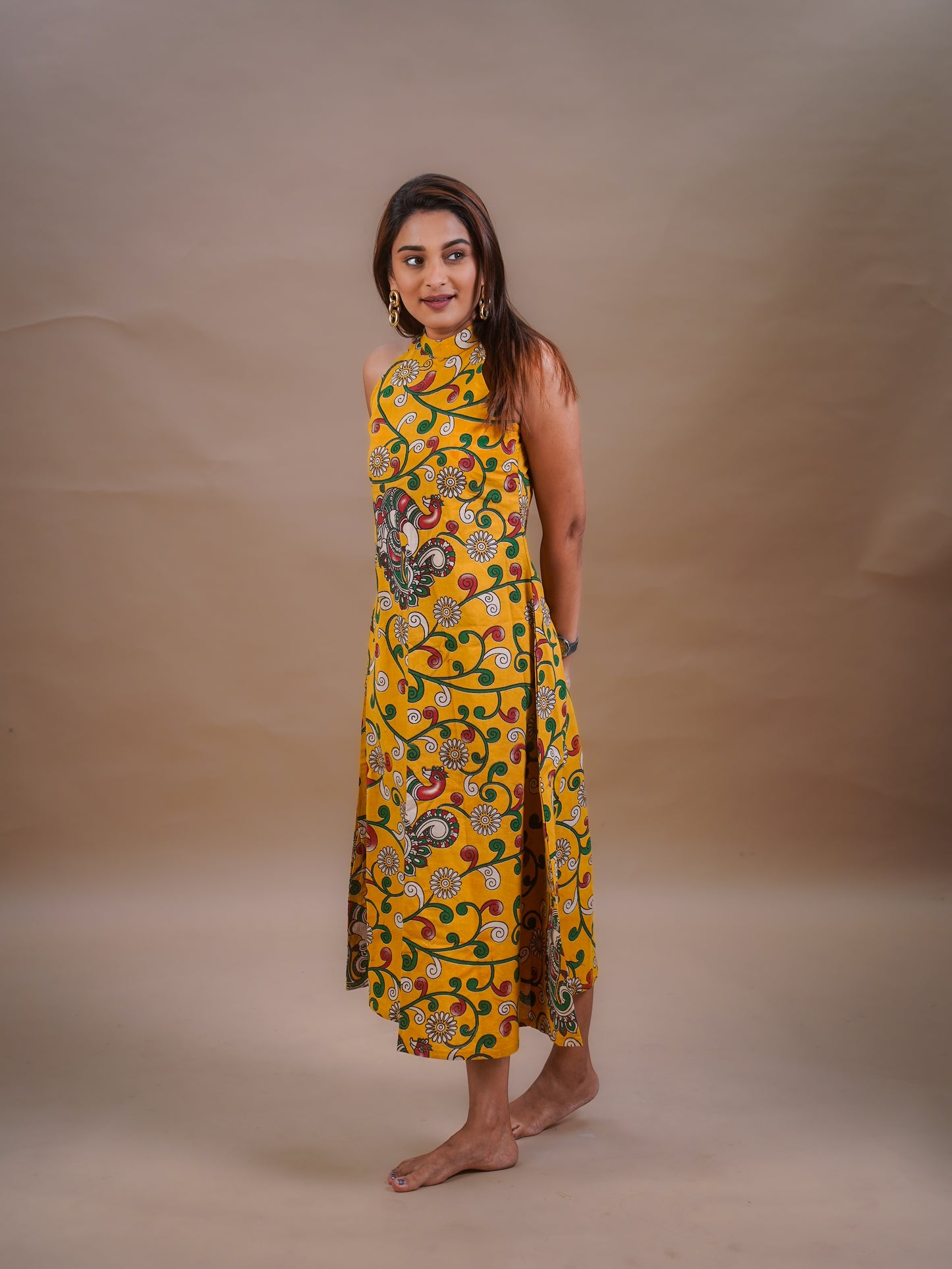 The Valencia Cotton Halter Neck Dress