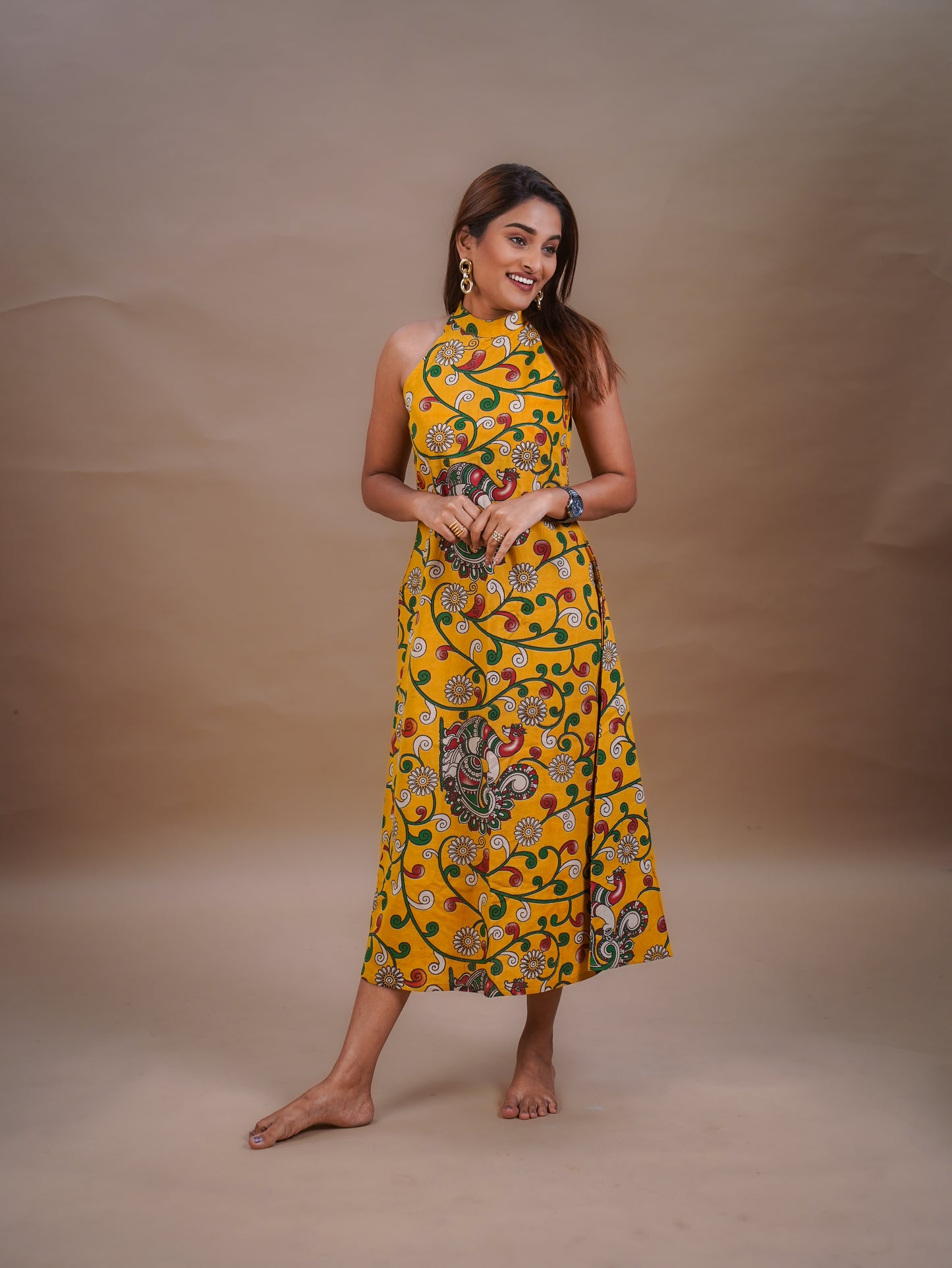 The Valencia Cotton Halter Neck Dress