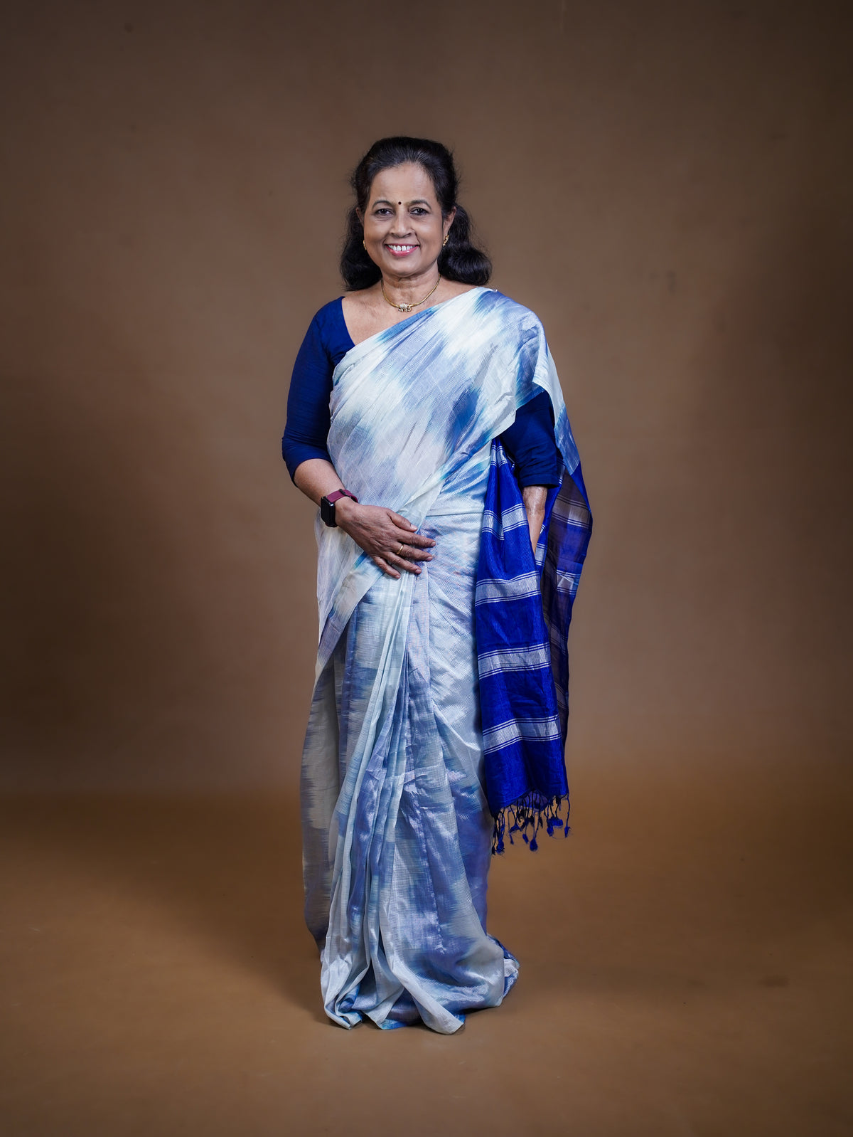Mangalagiri Silk Cotton Saree with Pochamballi Design