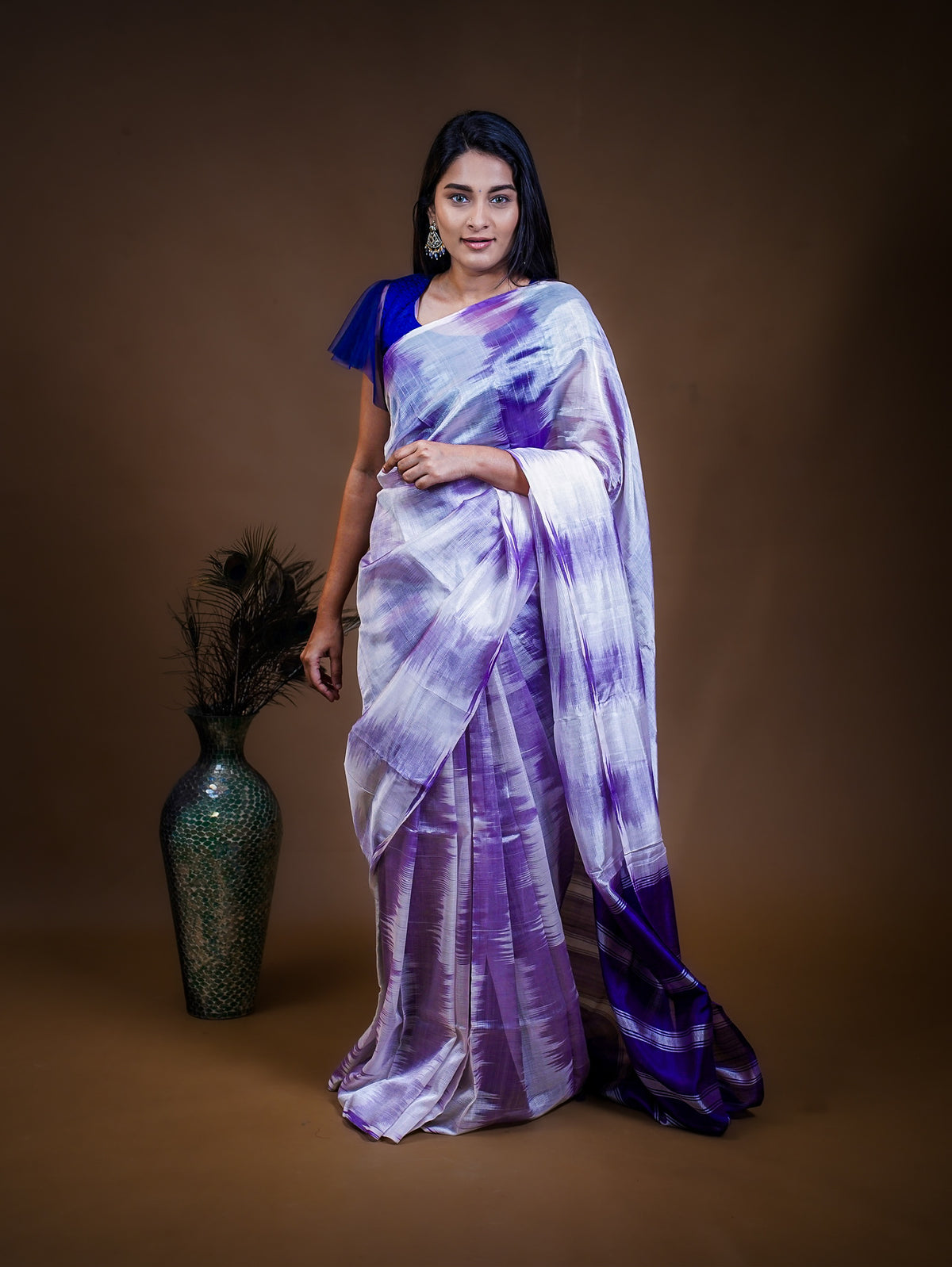 Mangalagiri Silk Cotton Saree with Pochamballi Design