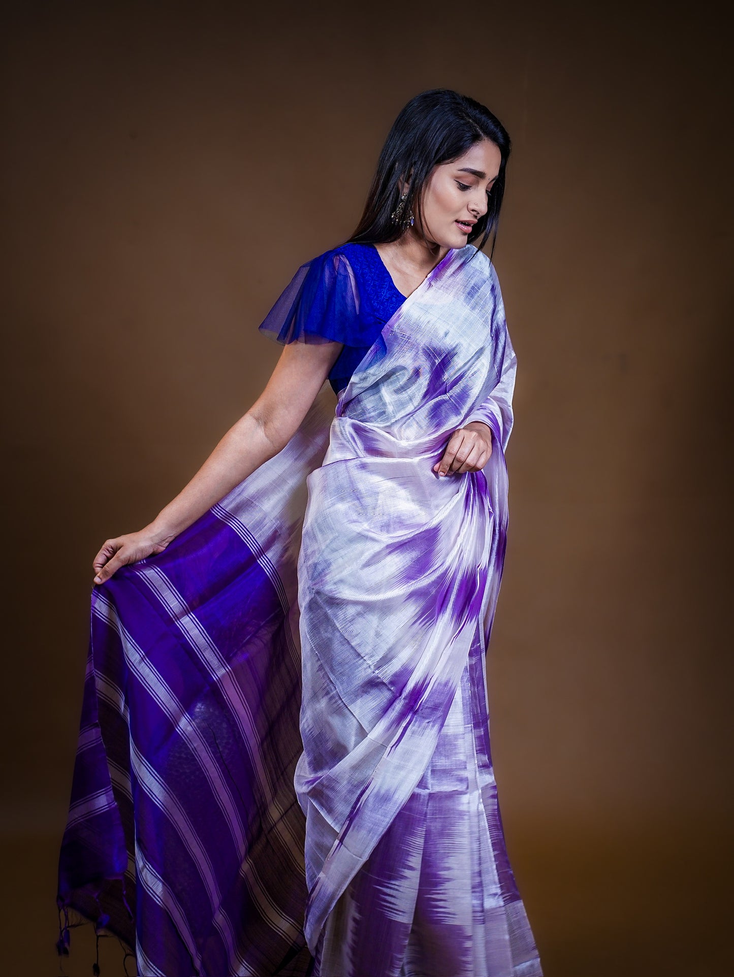 Mangalagiri Silk Cotton Saree with Pochamballi Design