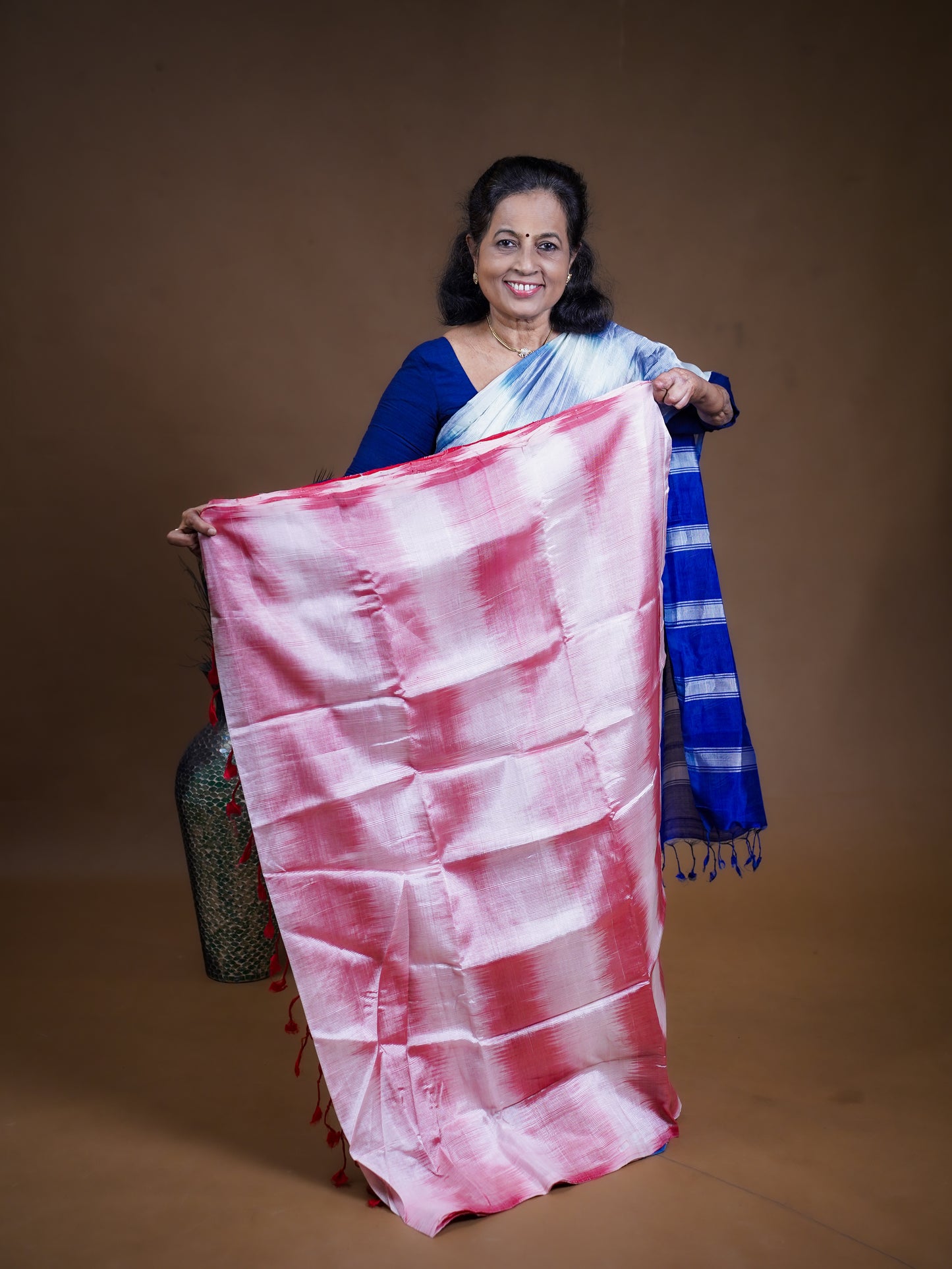 Mangalagiri Silk Cotton Saree with Pochamballi Design