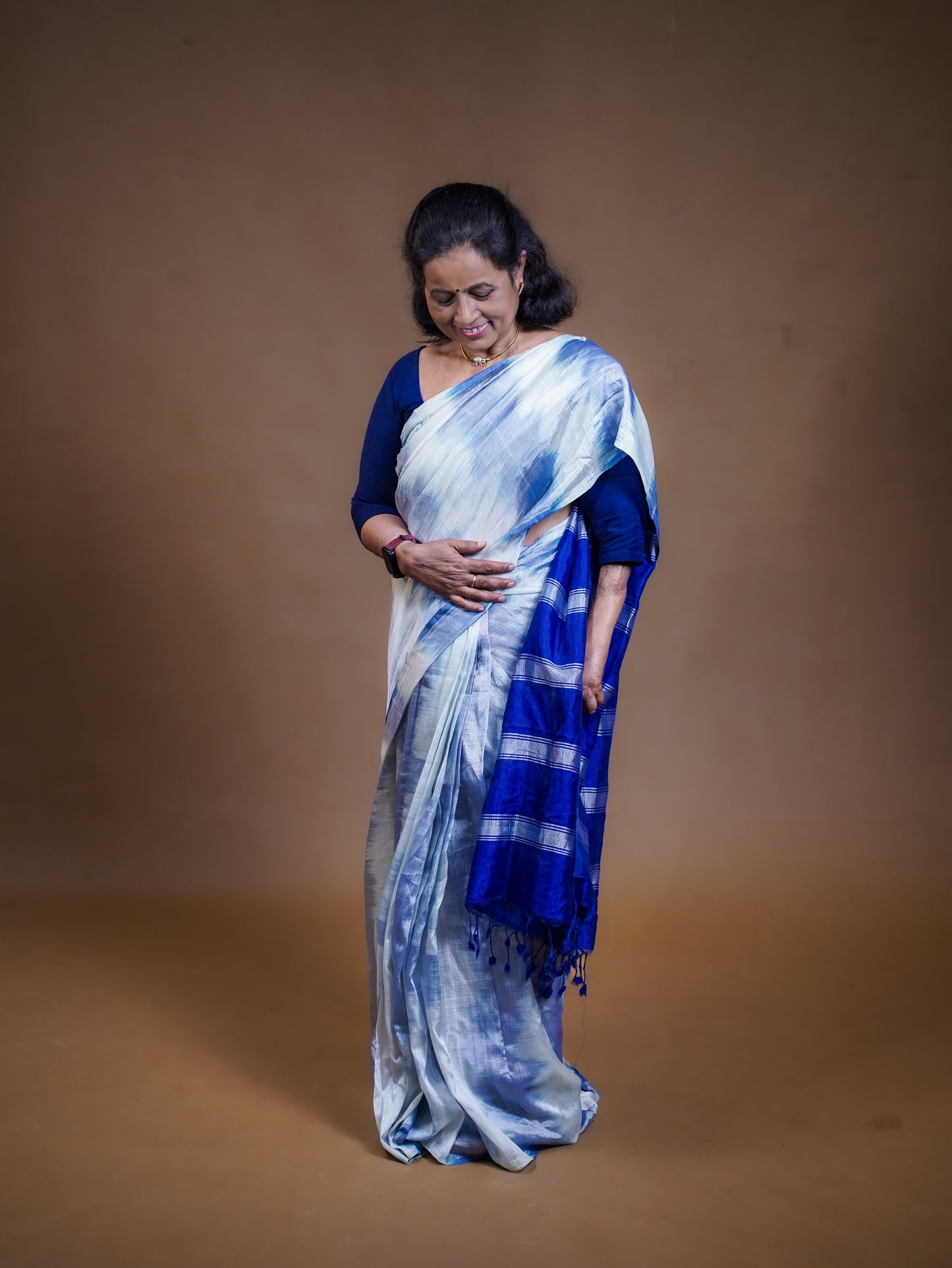 Mangalagiri Silk Cotton Saree with Pochamballi Design