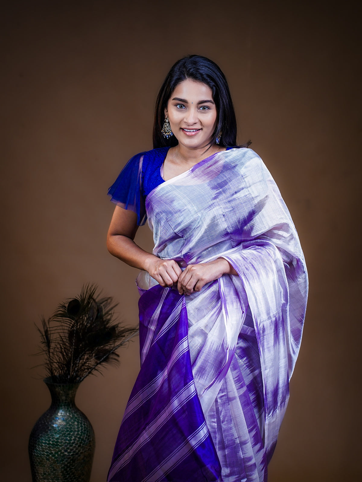 Mangalagiri Silk Cotton Saree with Pochamballi Design