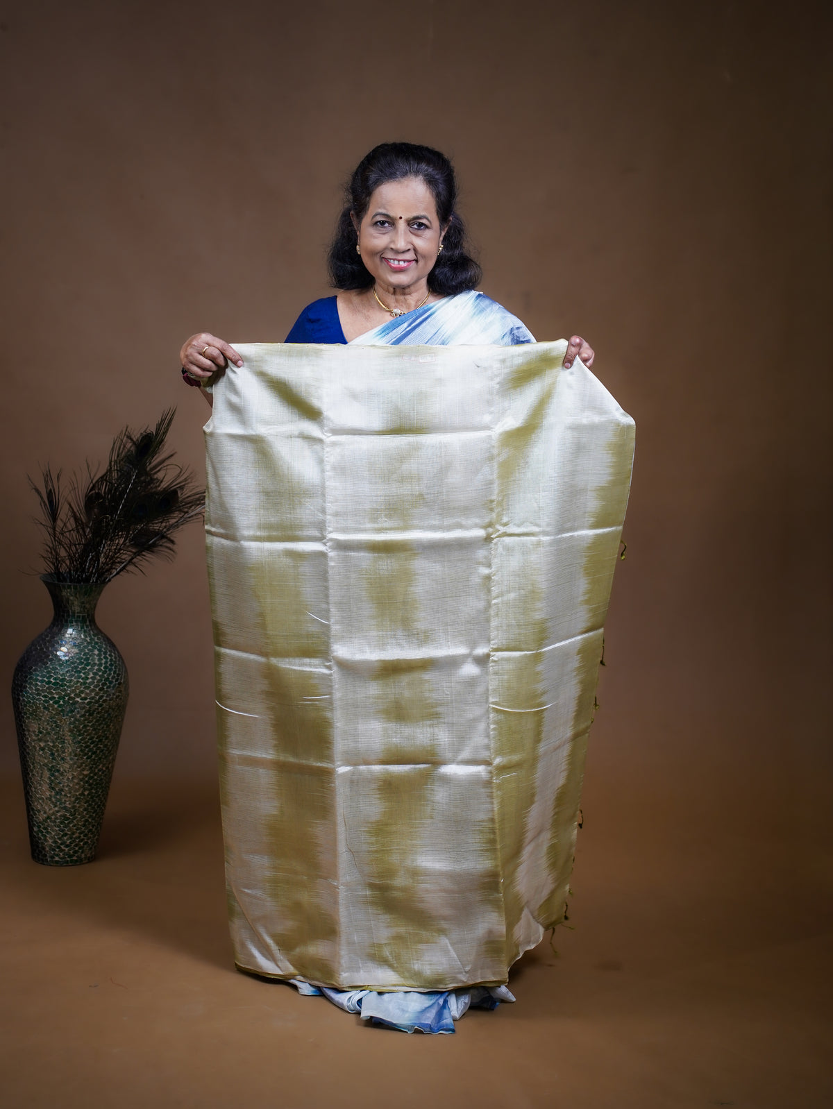 Mangalagiri Silk Cotton Saree with Pochamballi Design