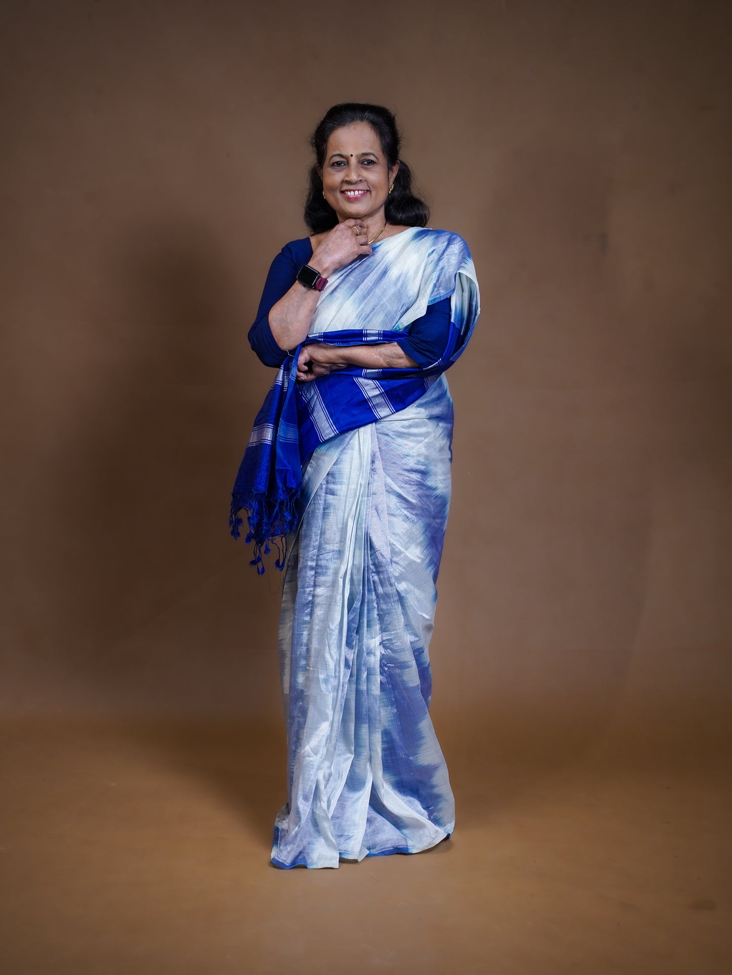 Mangalagiri Silk Cotton Saree with Pochamballi Design
