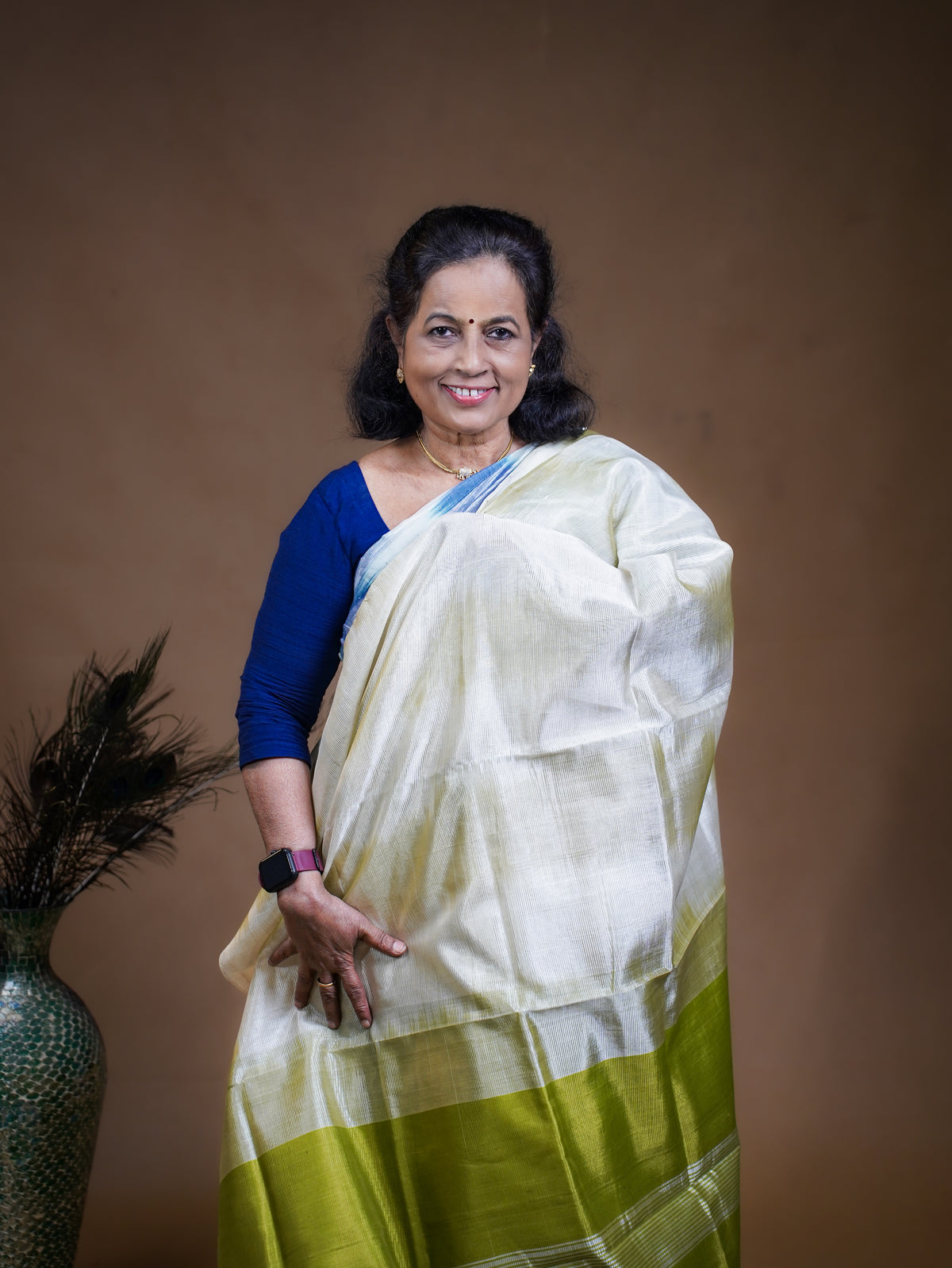 Mangalagiri Silk Cotton Saree with Pochamballi Design