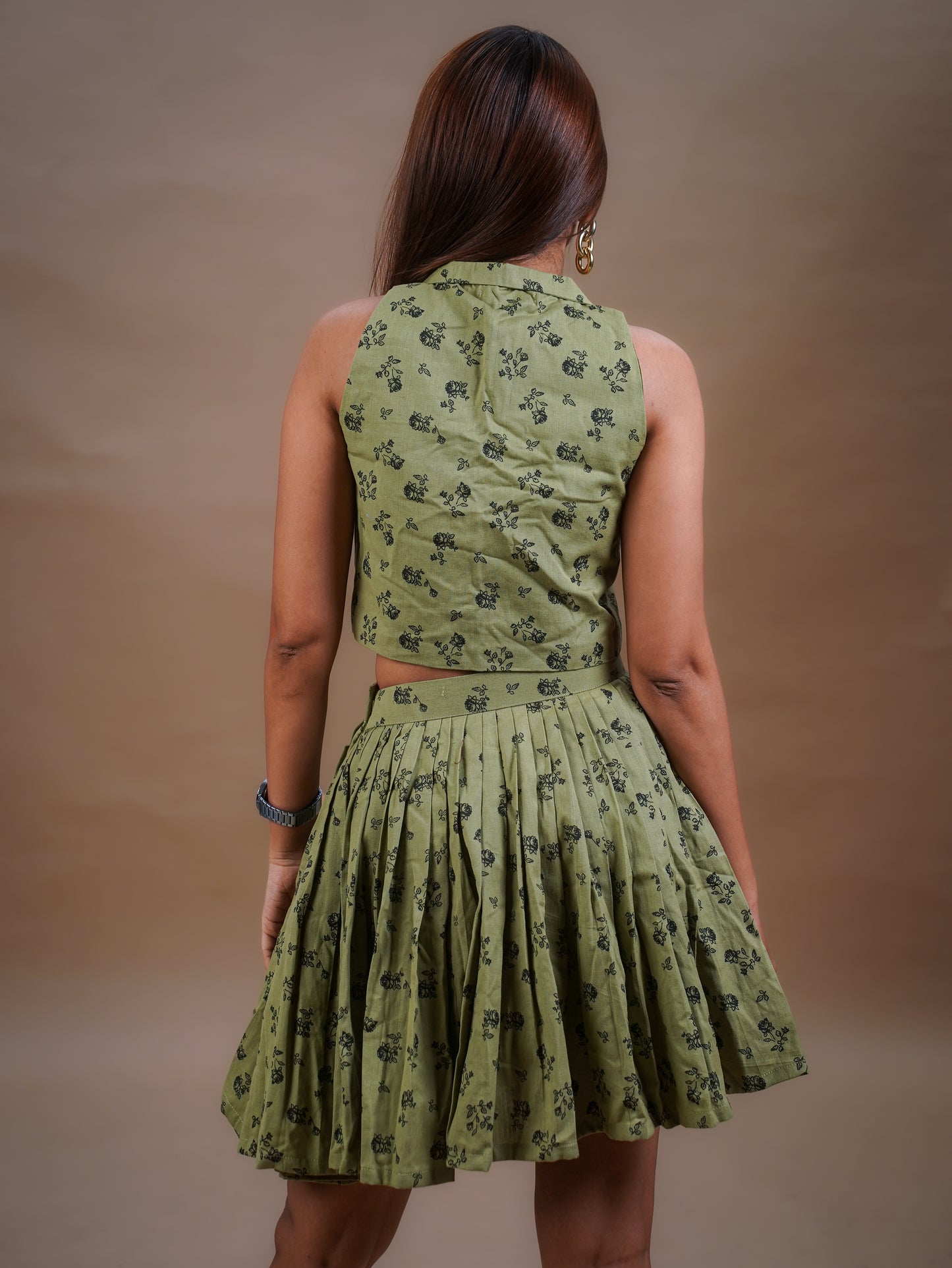 Schottish Vest Top and Pleated Skirt