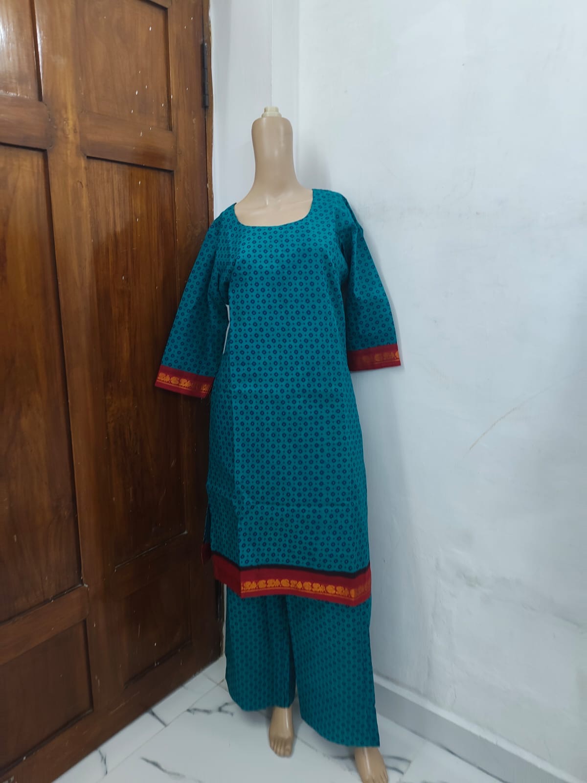 Madurai Sungudi Coords with sleeves