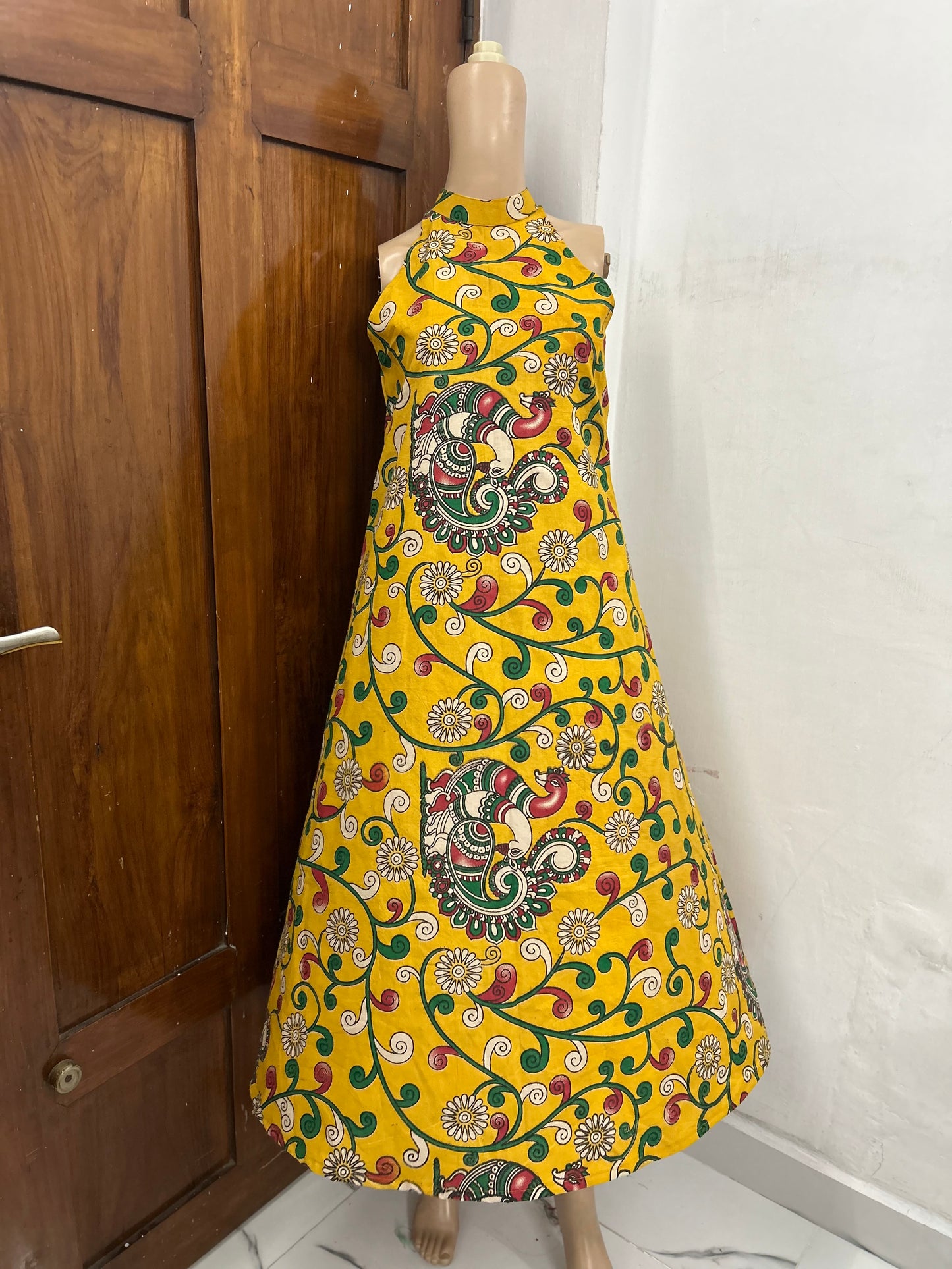 The Valencia Cotton Halter Dress