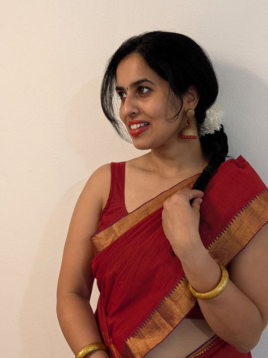 Sleeveless  Cotton Print Blouse