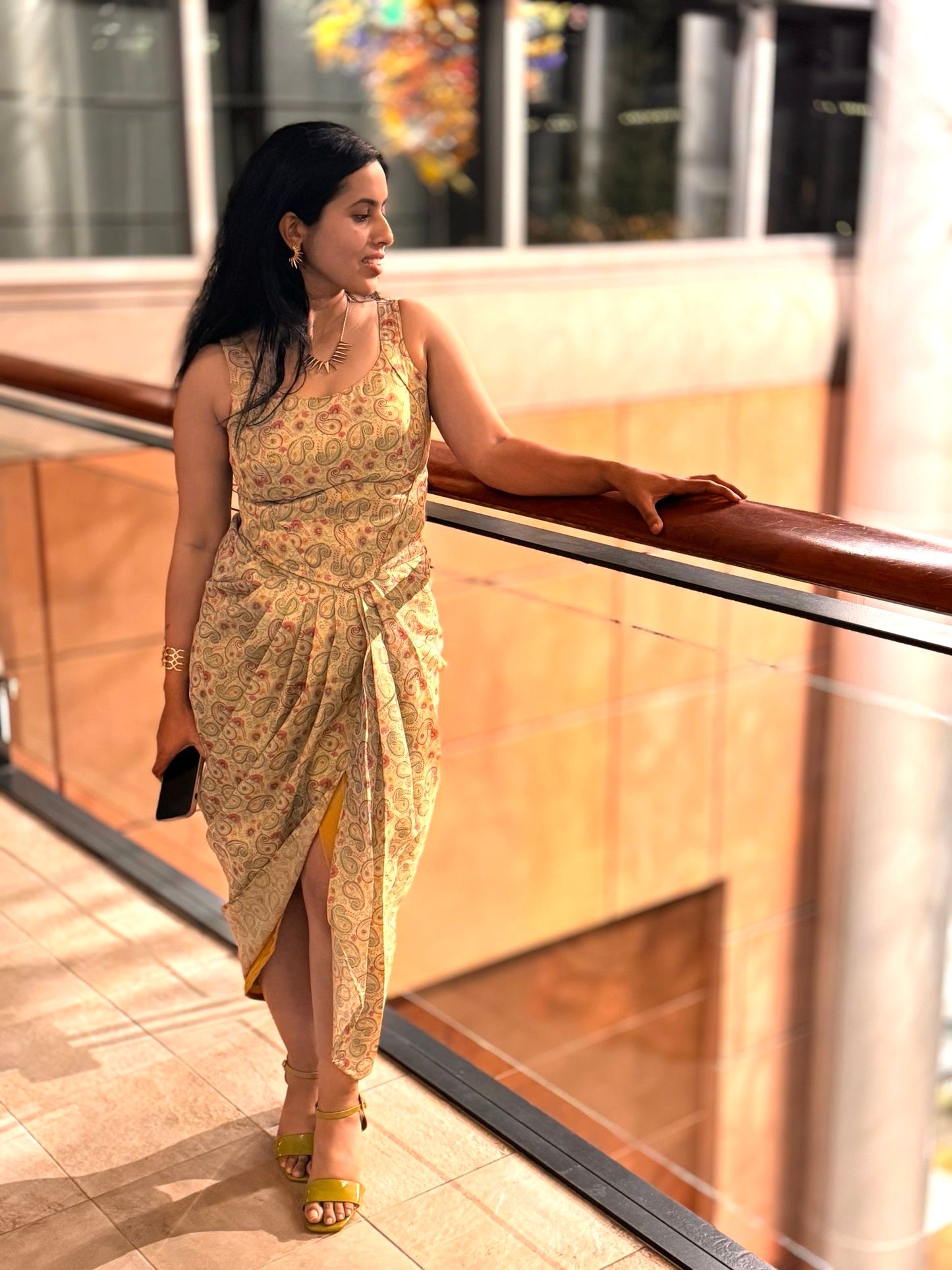 Bombay Sunset Drape Skirt Co-ords | Corset Top & Drape Skirt Set