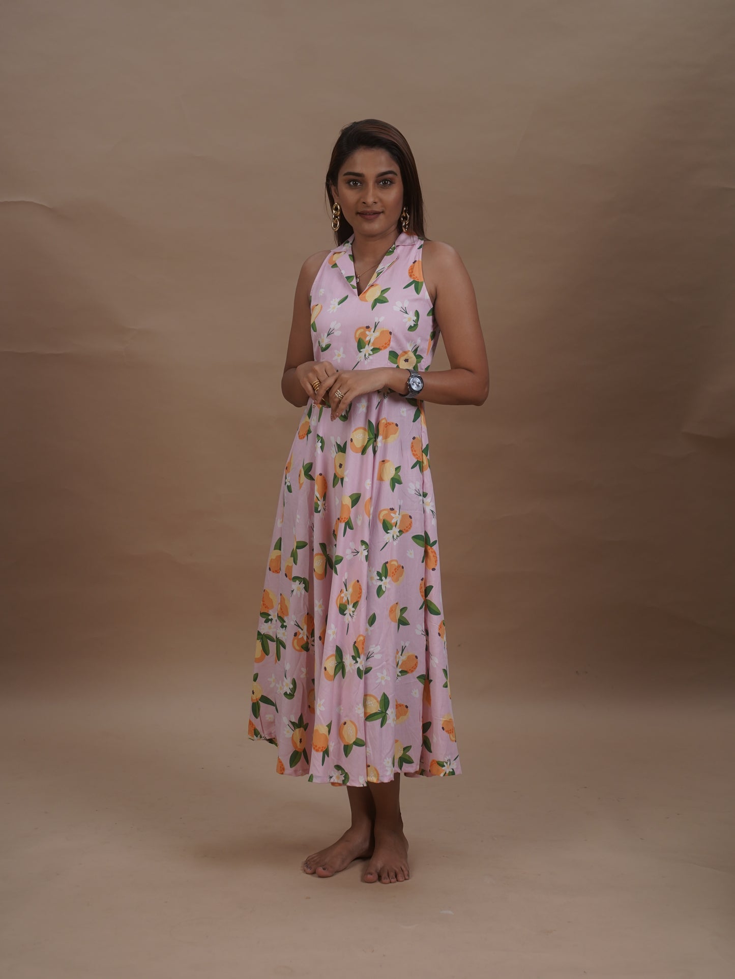 Amalfi Citrus Bloom Cotton Dress.