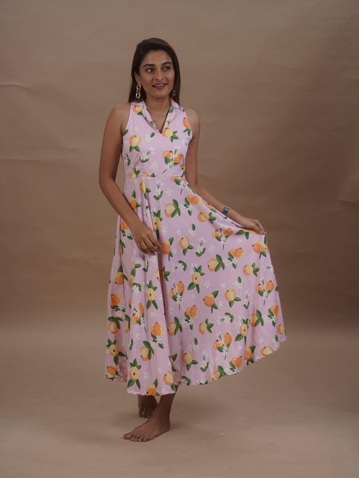 Amalfi Citrus Bloom Cotton Dress.