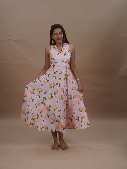 Amalfi Citrus Bloom Cotton Dress.