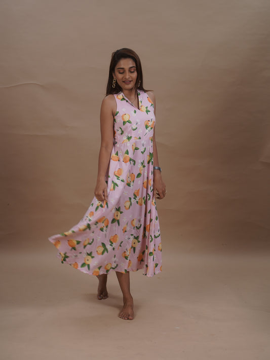 Amalfi Citrus Bloom Cotton Dress.