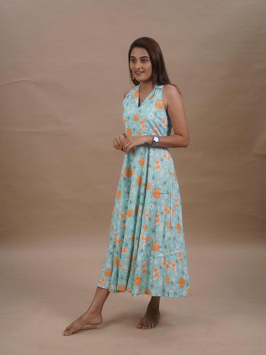 Amalfi Citrus Bloom Cotton Dress.